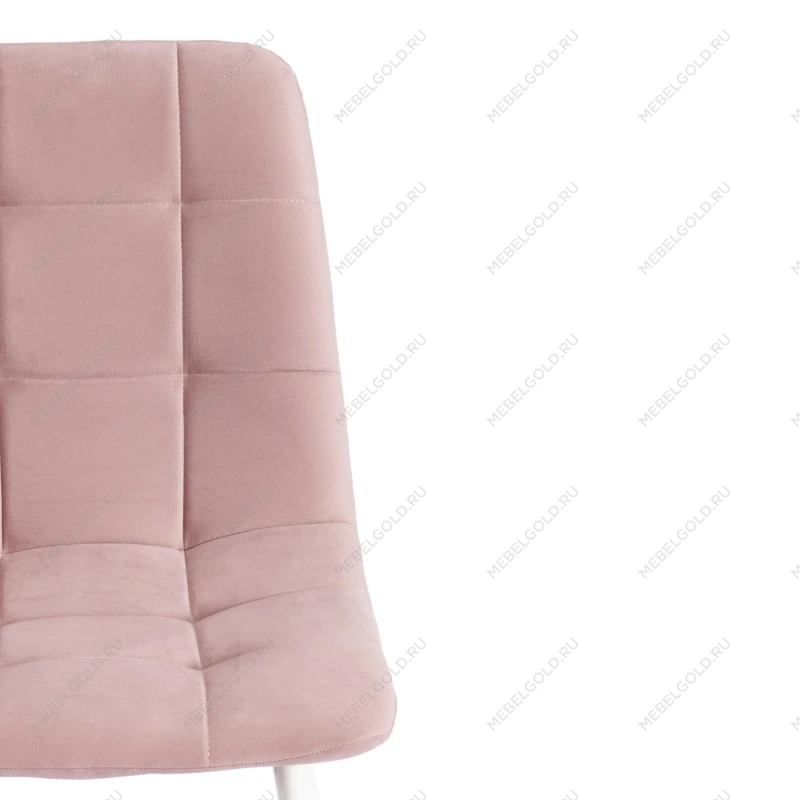 Стул CHILLY MAX, Велюр/металл, 45 х 54 х 90 см, пыльно-розовый/белый | изображение 5