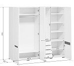 Шкаф Ацтека SZF2D2L/21/22 белый | изображение 3