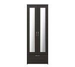 БРИМНЭС / СИРИУС Шкаф двухдверный ИКЕА / IKEA с одним выдвижным ящикам и двумя зеркалами, Дуб Венге | изображение 1