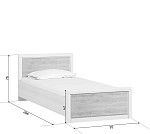Кровать Коен LOZ90x200 ясень снежный | изображение 1