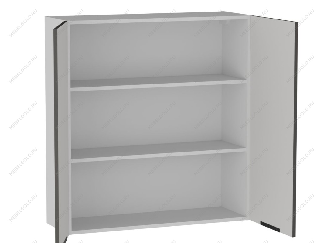 Шкаф 960 2-х дверный ШГ-90, Ватель (900*316*960) Экокожа Серый, 24564 | изображение 1