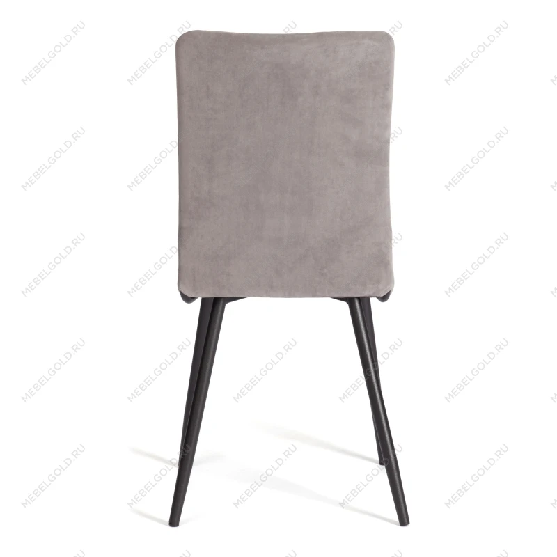 Стул обеденный La Rousse (2 шт. в упаковке), NEW, велюр, серый/чёрный, 29, 45х55х93 см | изображение 3