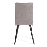 Стул обеденный La Rousse (2 шт. в упаковке), NEW, велюр, серый/чёрный, 29, 45х55х93 см | изображение 3