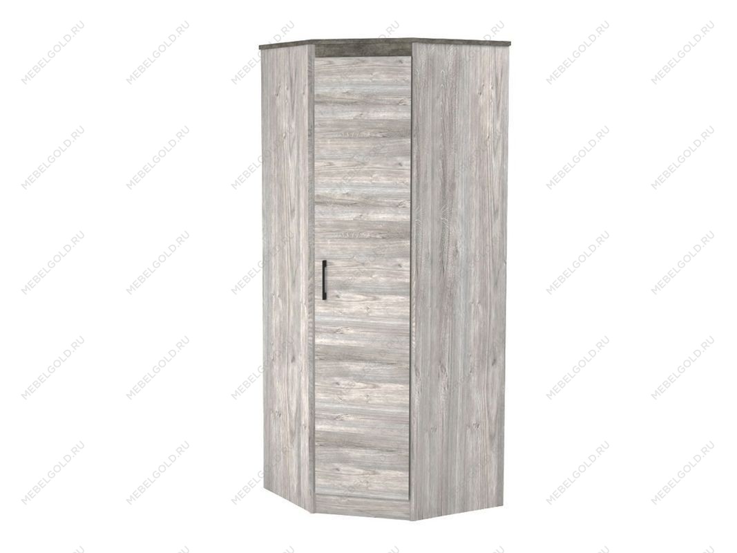 Шкаф угловой 2300, Денвер (879*879*2300) Риббек серый, 11731