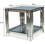 Стол журнальный Signal FOSSIL B (серебряный) | изображение 2