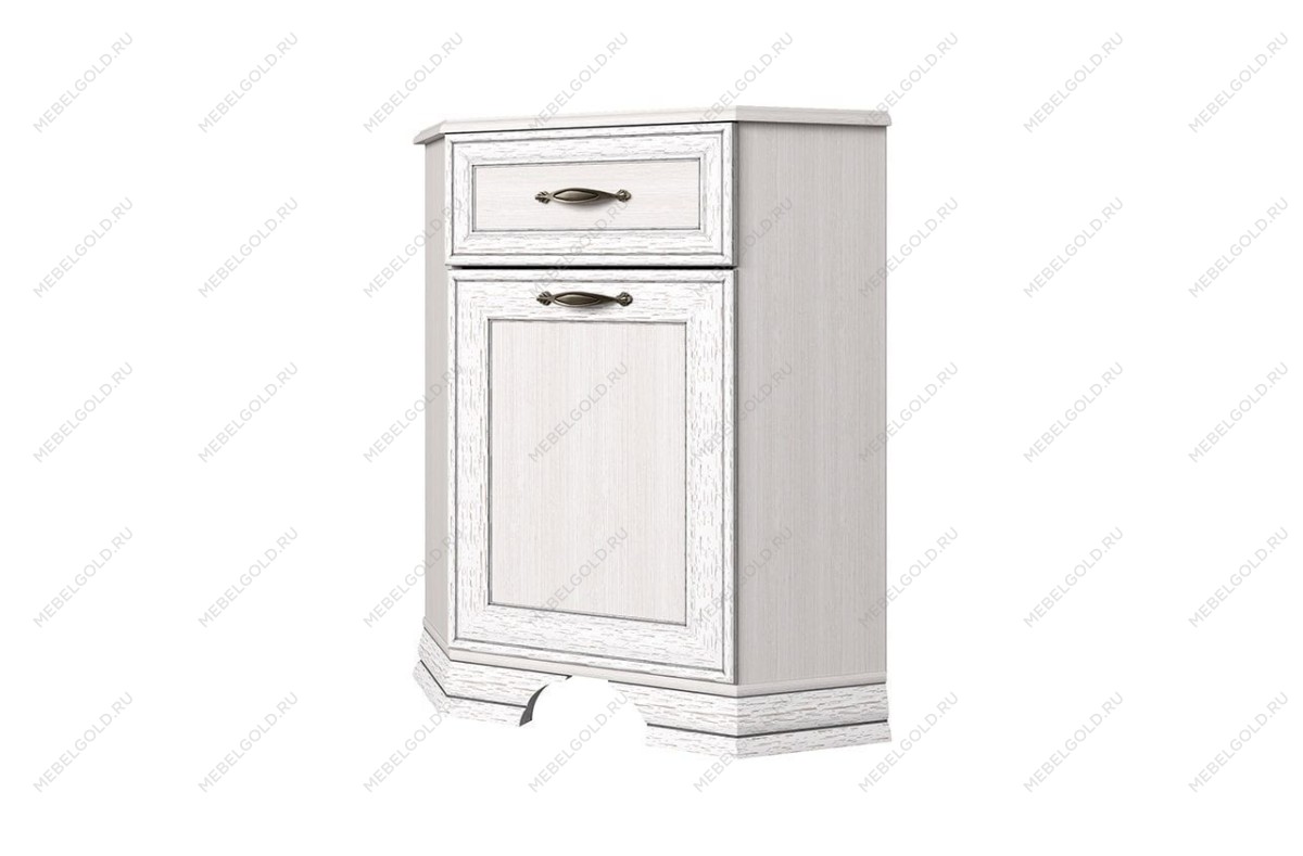 Тумба Тиффани 1D1SU угловая вудлайн кремовый