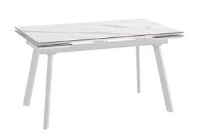 Стол с керамическим покрытием Chelsy (F)-160 (CALAKATTA ST CER/Белый) 160(40+40)х90