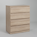 МАЛЬТА комод ИКЕА / IKEA 4 ящика 80х99 сонома | изображение 1