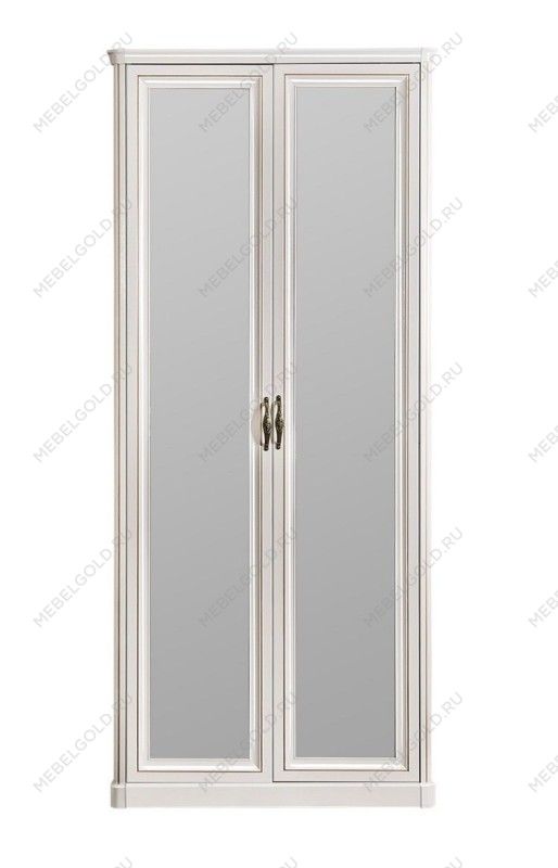 Шкаф Натали 2-дверный с зеркалом белый глянец | изображение 1