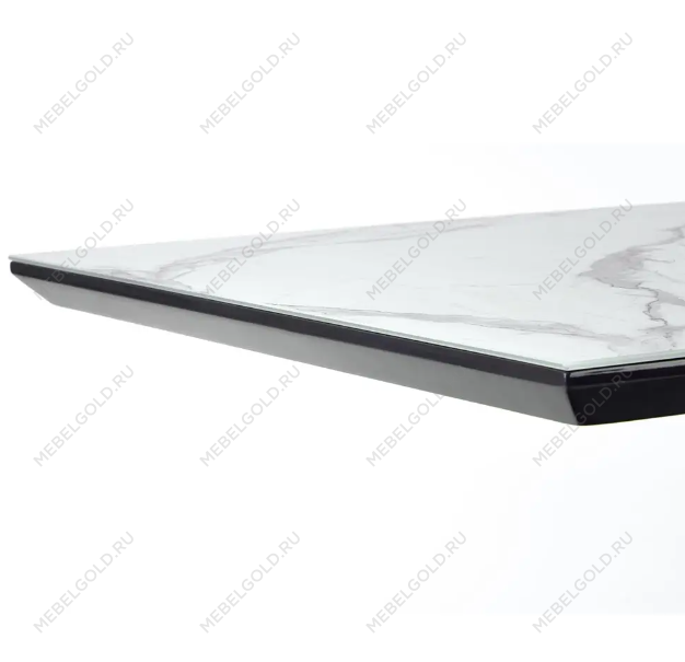 Стол обеденный Halmar DIESEL раскладной (белый мрамор/темно-серый/черный) | изображение 3