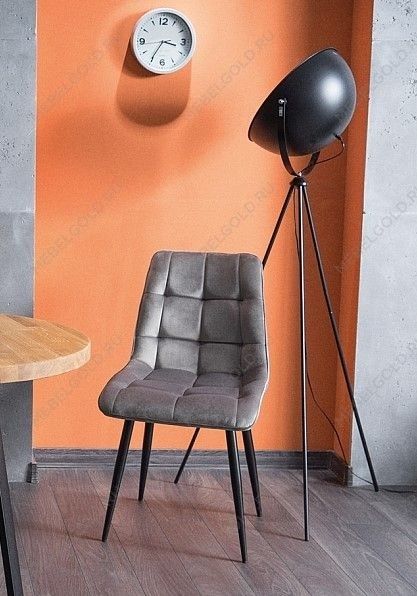 Стул кухонный Signal CHIC Velvet (серый/черный) | изображение 2