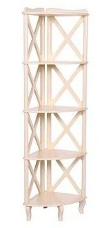 Этажерка-стеллаж угловая Джульетта-4 (дуб шампань)