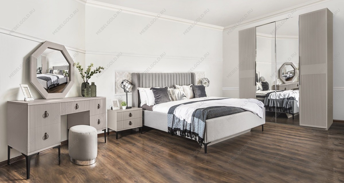 Кровать Стелла 160х200 светло серый камень | изображение 5
