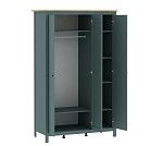 САГА шкаф 3 двери с зеркалом темно-бирюзовый/ясень | изображение 2