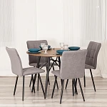 Стул обеденный Bari (2 шт. в упаковке), LT, велюр, серый/черный, 29, 41х55х89 см | изображение 10