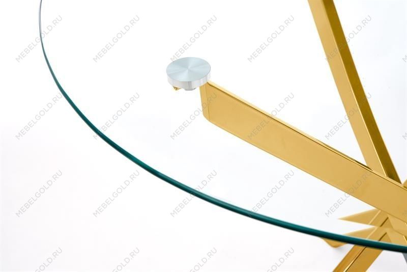 Стол обеденный Halmar RAYMOND (прозрачный/золотой) | изображение 2