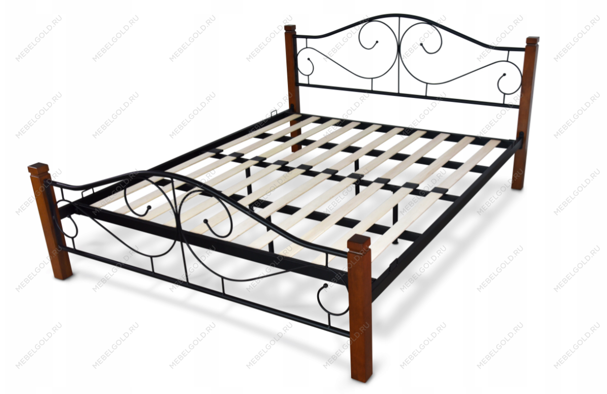 Кровать Halmar VIOLETTA 160 (античная черешня/черный)