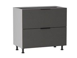 Стол с ящиками СЯ-2-90, Ватель (900*523*820) Экокожа Серый, 23324