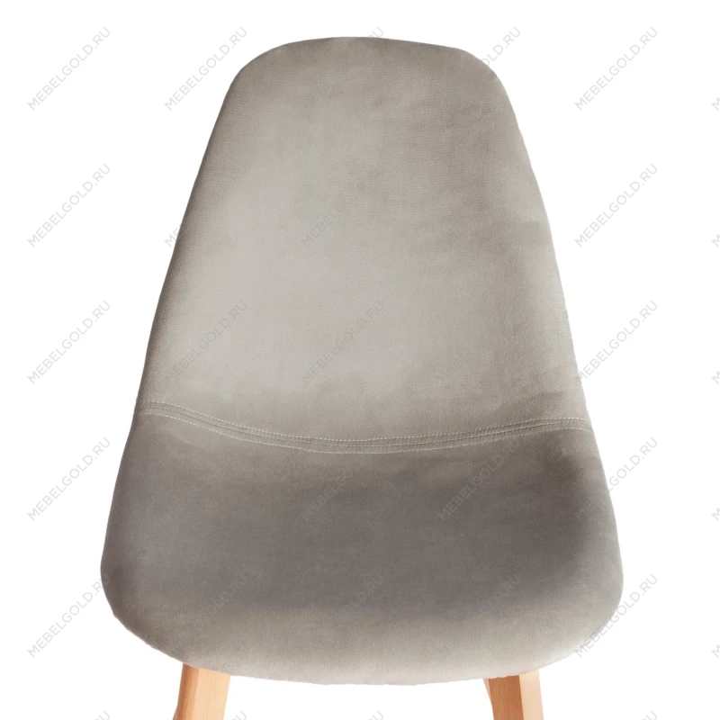 Стул CINDY SOFT (mod. C1021F1-1), велюр/дерево бук, 55 х 48 х 83 см, Светло-серый HLR39 / натуральный | изображение 5