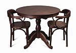 Стол обеденный Круглый-0090 (темный тон) | изображение 2