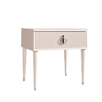 Тумба прикроватная Римини СОЛО (Бежевый/Серебро) РМТП-1(s)