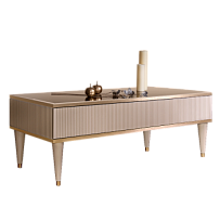 Журнальный столик с ящиком Римини СОЛО (Латте/Золото) РМСТ-2(s)