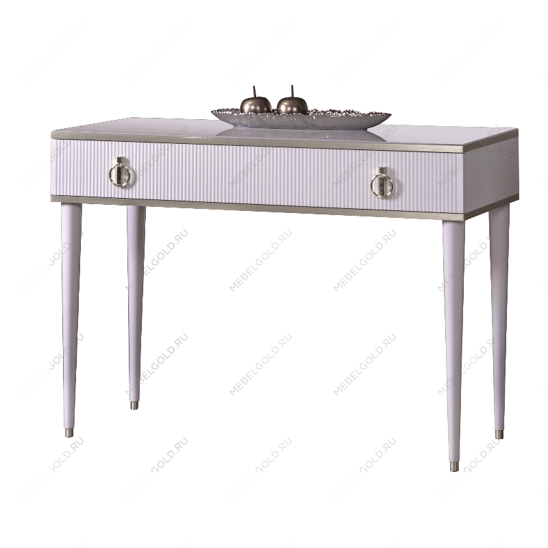 Стол туалетный Римини СОЛО (Белый/Серебро) РМСТ-1(s)