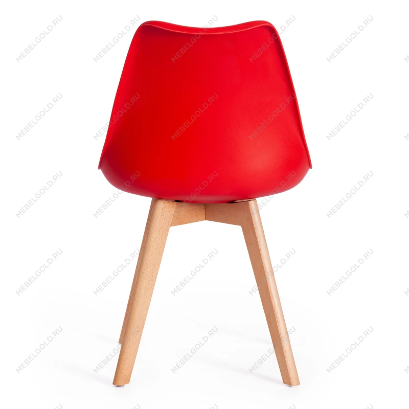 Стул TULIP (mod. 73)/1 шт. в упаковке, дерево/пластик/ПУ, 48.5*52.5*83cм, красный | изображение 3