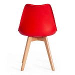 Стул TULIP (mod. 73)/1 шт. в упаковке, дерево/пластик/ПУ, 48.5*52.5*83cм, красный | изображение 3