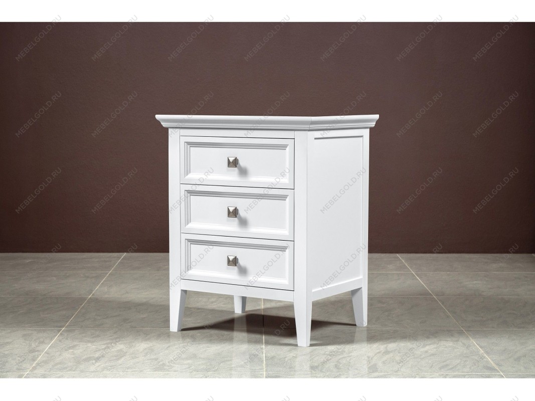 Тумба прикроватная 3 ящика Manhattan (Белый) | изображение 3