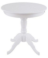 Стол обеденный не раздвижной Круглый-80 (белая эмаль)