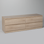 МАЛЬТА комод ИКЕА / IKEA 4 ящика 160х54 сонома | изображение 1