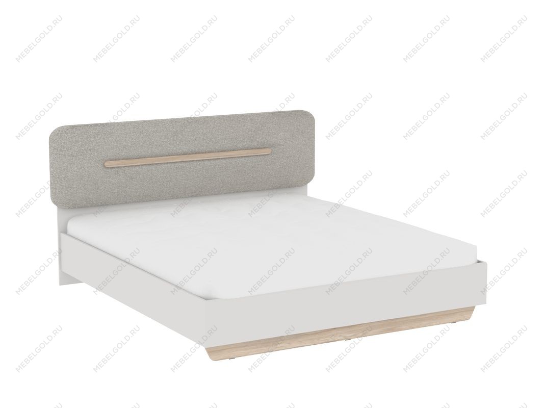 Кровать 1800 с темной мягкой вставкой и подъемным механизмом, Аврора (1956*2063*1049) Дуб Мария/Кашемир | изображение 1