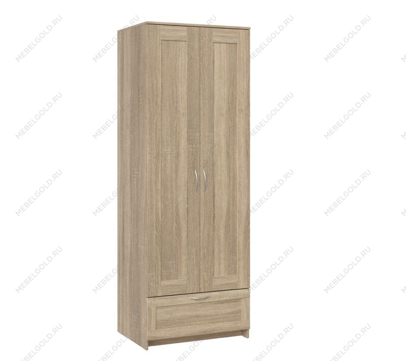 БРИМНЭС / СИРИУС Шкаф двудверный ИКЕА / IKEA с выдвижным ящиком, Дуб Сонома | изображение 3