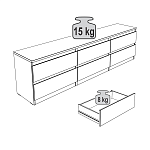 КАСТОР (KULLEN) тумба 6 ящиков серая | изображение 3