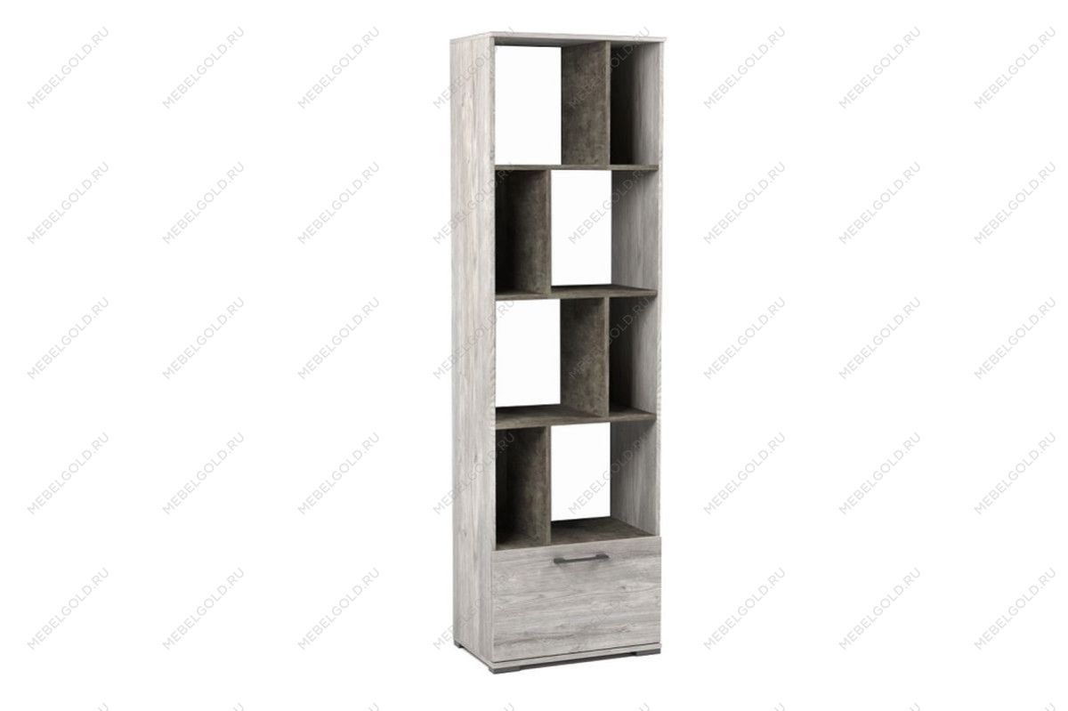 Стеллаж Д-11, Денвер (600*380*2020) Риббек серый, 31314