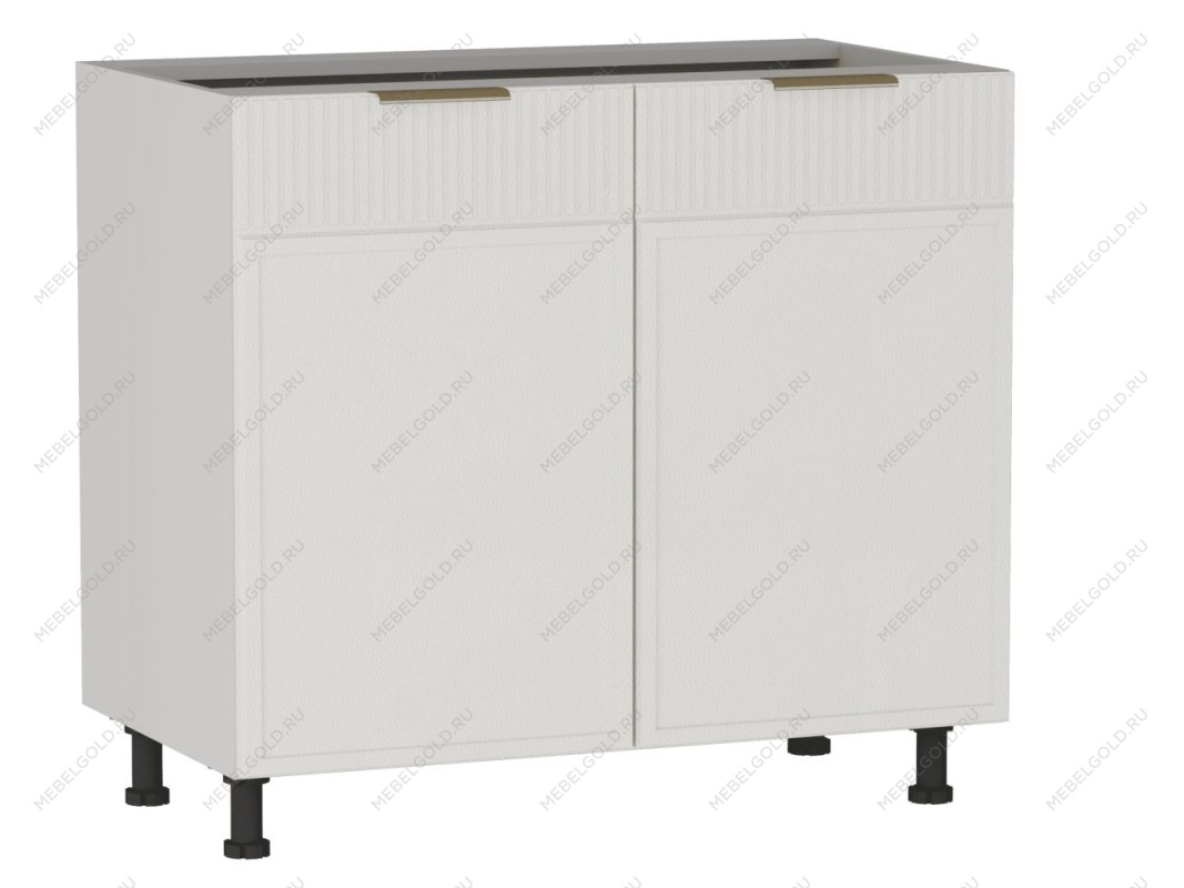 Стол 2-х дверный С-90, Берта (900*528*820) Экокожа Белый, 25310