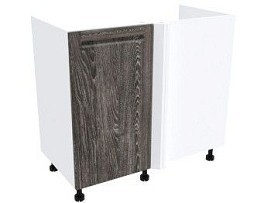 Стол под мойку угловой СМУ-100 л, Грей (900*470*820) Шале Серебро, 21450