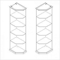 Мишель стеллаж для шкафа правый белый матовый