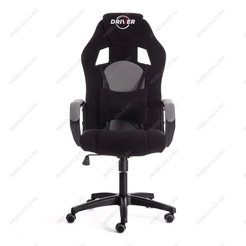 Кресло DRIVER (22), флок/ткань, черный/серый, 35/TW-12 | изображение 4