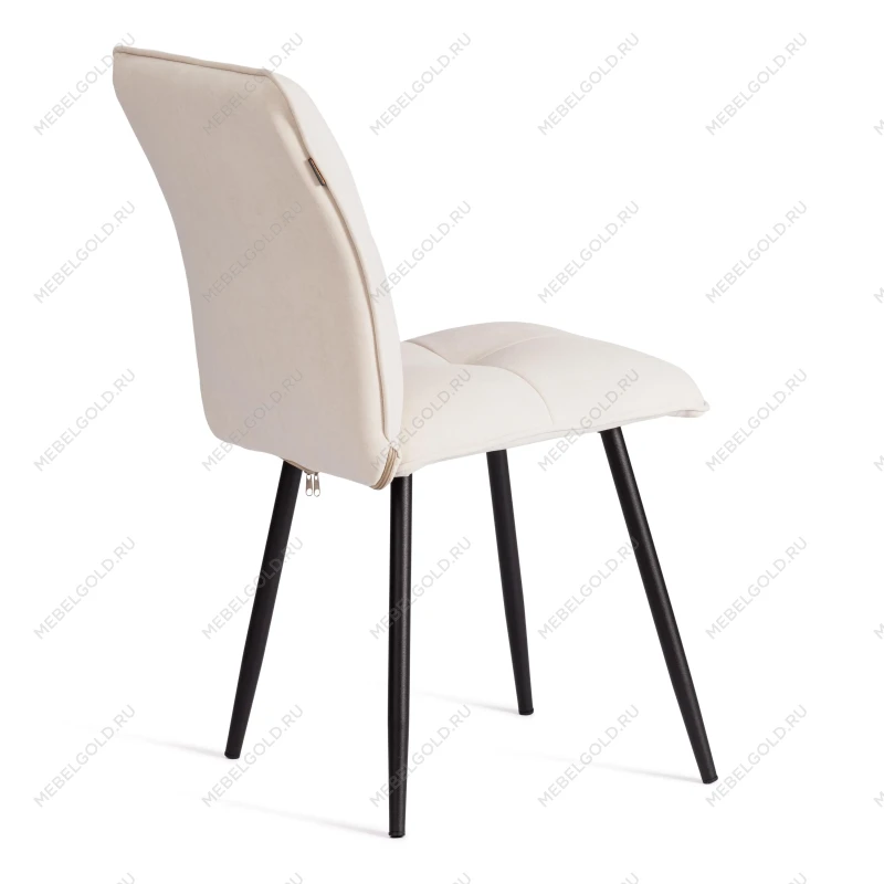 Стул обеденный Sweet, LT, флок, молочный/черный, 4, 41х55х88 см | изображение 2