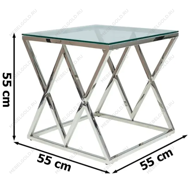 Стол журнальный Signal ZEGNA B (серебряный) | изображение 2