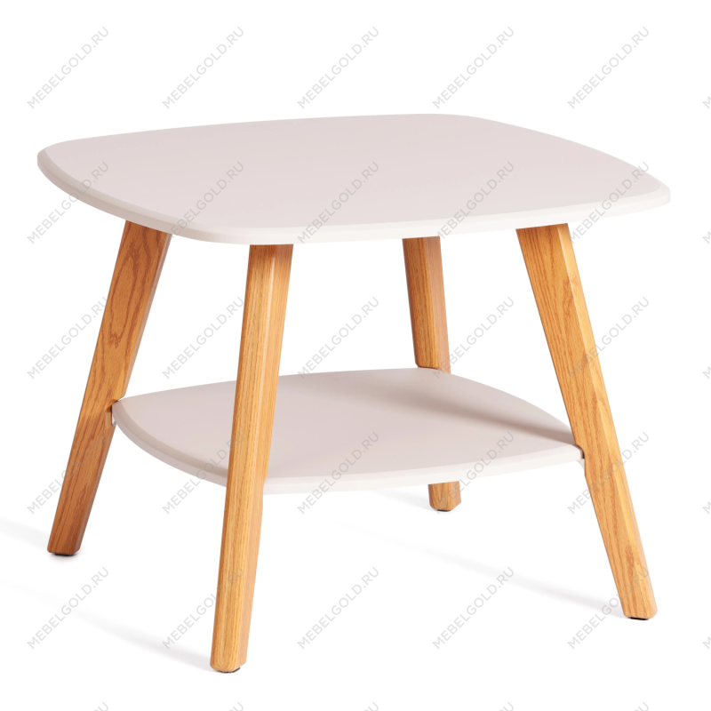 Журнальный стол RIO, мдф, 65х65х50 см, крем/дуб светлый