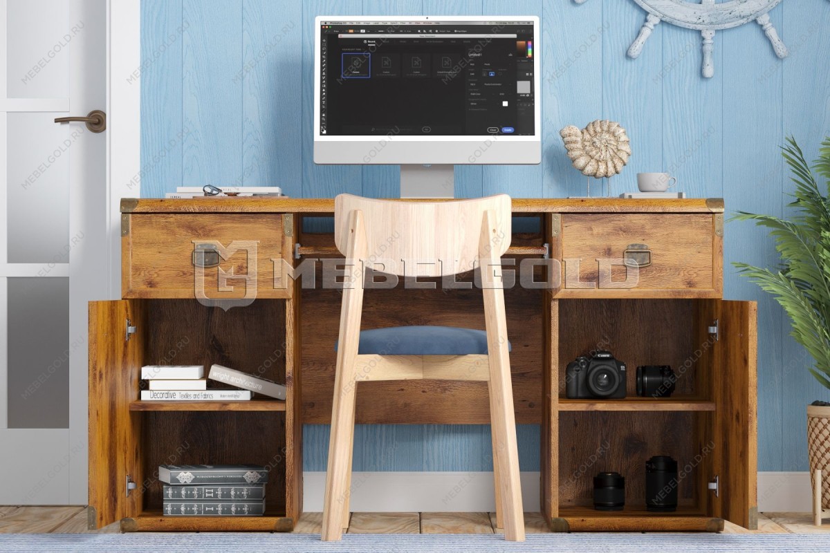 Стол письменный Индиана JBIU2D2S дуб саттер | изображение 3