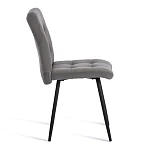 Стул обеденный Medeo, флок, серый/черный, 29, 47х56х89 | изображение 1