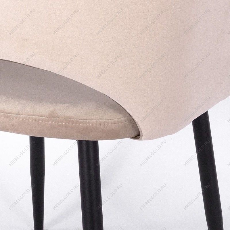 м. Римская - Стул Белладжио бежевый бархат ножки черные | изображение 6