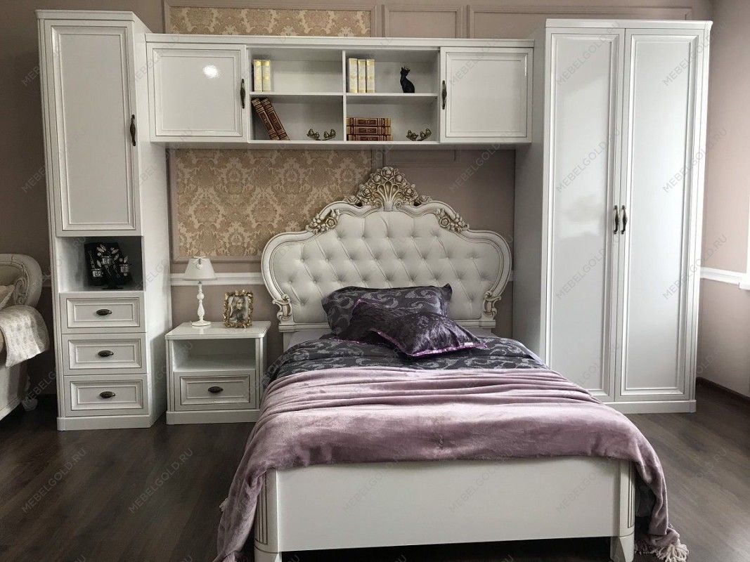 Секция навесная мост Натали белый глянец | изображение 5