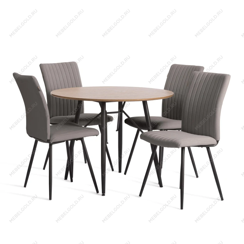 Стул обеденный Monte Carlo, флок, серый/черный, 29, 50х55х93 | изображение 13