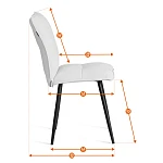 Стул обеденный Sweet, LT, велюр, Blue (синий), 41х55х88 см | изображение 17