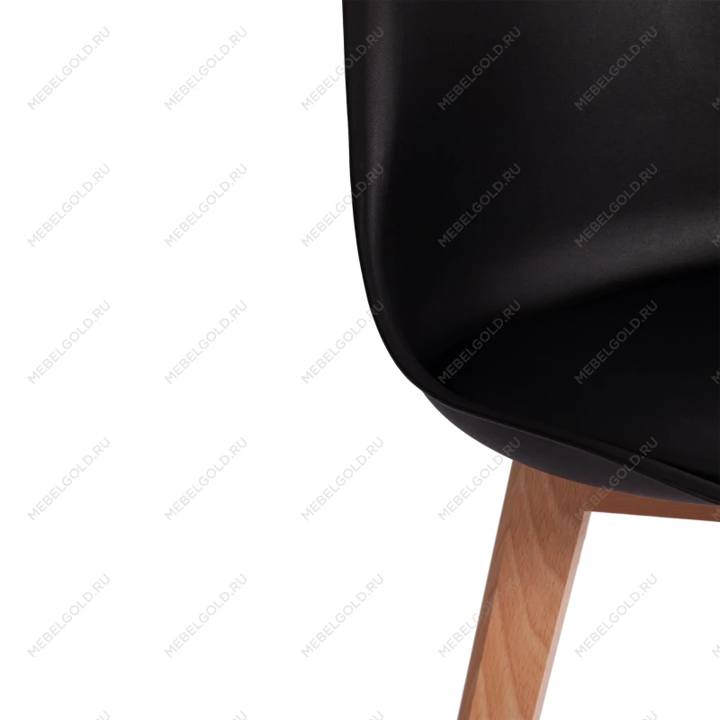 Стул барный TULIP BAR (mod. C1014H-1), пластик/дерево, 42 х 47,5 х 104 см, Black (Черный) 3010/ натуральный | изображение 7